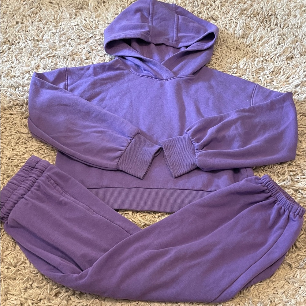 All in Motion Purple Hoodie & Joggers, Size S (6/7)